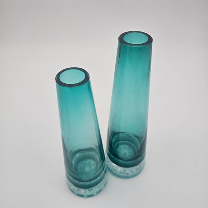 Vintage Murano Style Pair Blown Glass Vases