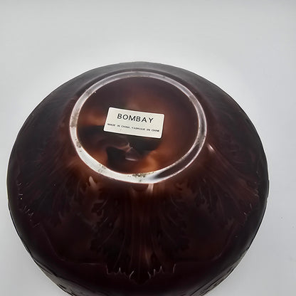 Vintage amethyst Bombay art nouveau scrolled Bowl
