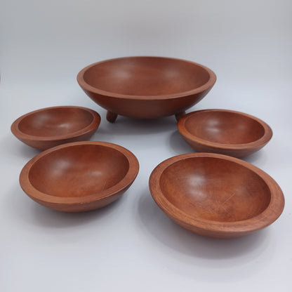 Mid Century Teak Salad Bowl Set