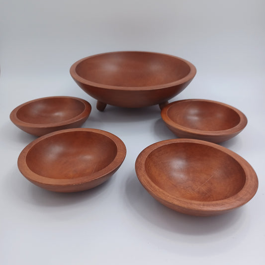 Mid Century Teak Salad Bowl Set