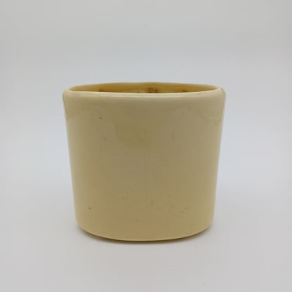 Vintage Royal Copley Yellow Bamboo Glazed Pottery Planter