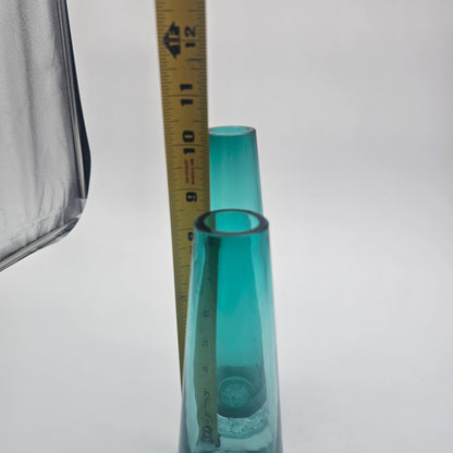 Vintage Murano Style Pair Blown Glass Vases