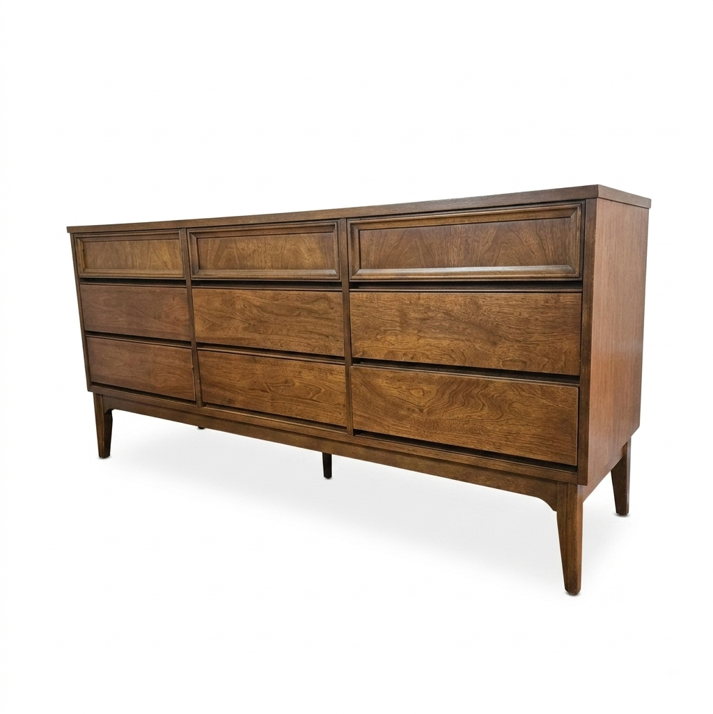 Mid Century Modern Dixie Lowboy Dresser Credenza