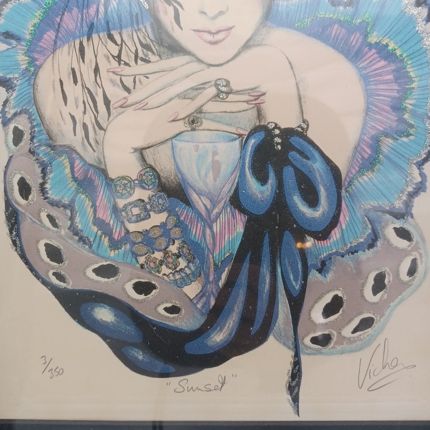 Embossed Lithograph Art by Mary Vickers Signed & Numbered