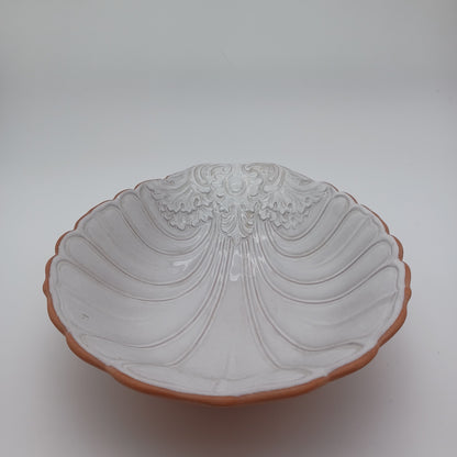 Loneoak & Co. Terracotta Glazed Clam Shell Bowl
