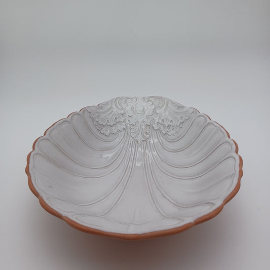 Loneoak & Co. Terracotta Glazed Clam Shell Bowl