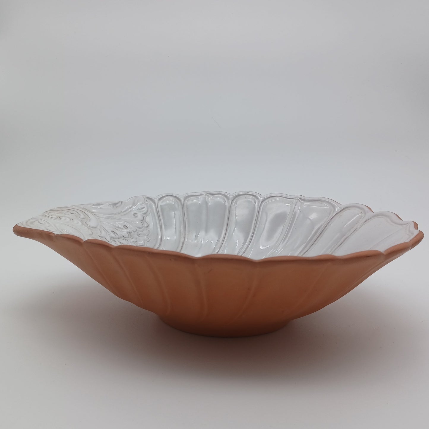 Loneoak & Co. Terracotta Glazed Clam Shell Bowl
