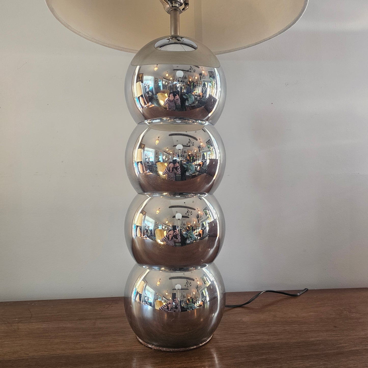 Post Modern Chrome Stacked Lamp Kovacs