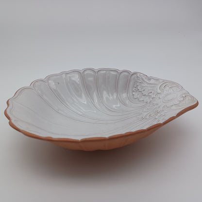 Loneoak & Co. Terracotta Glazed Clam Shell Bowl