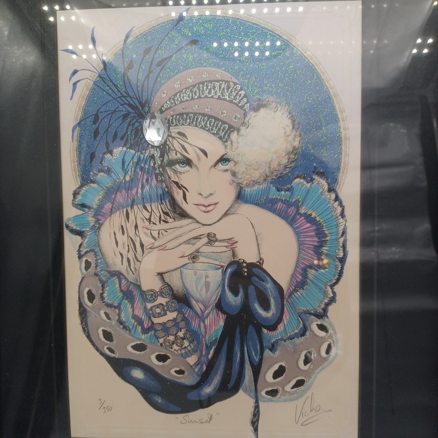Embossed Lithograph Art by Mary Vickers Signed & Numbered