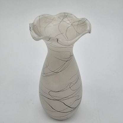 Vintage Frosted Glass Bud Vase