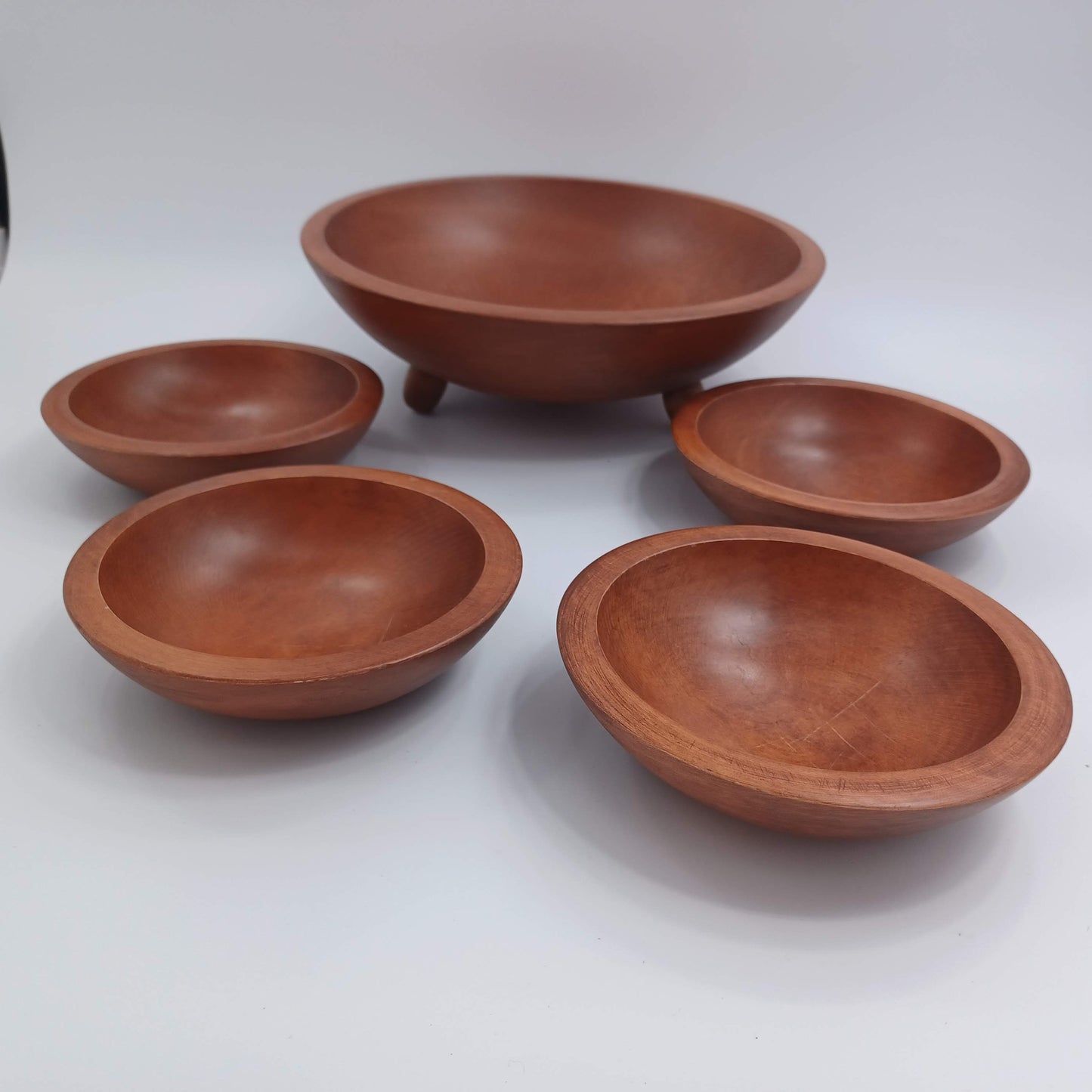 Mid Century Teak Salad Bowl Set