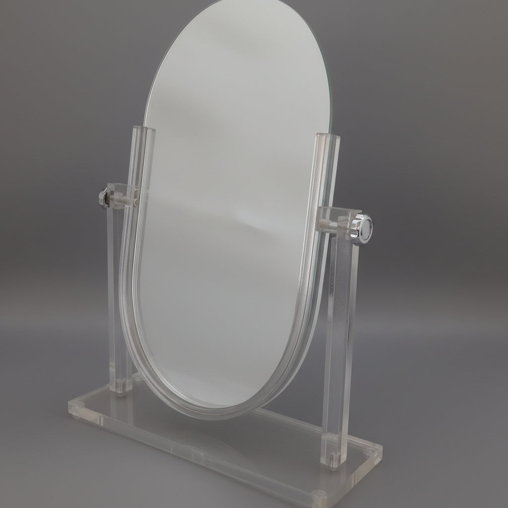 Large Lucite Vanity Mirror 2 Sided
