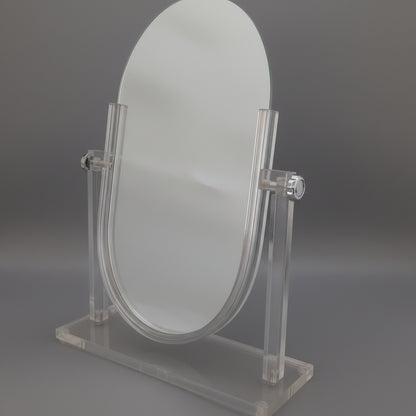 Large Lucite Vanity Mirror 2 Sided
