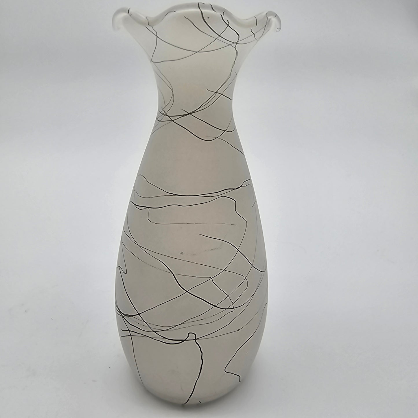 Vintage Frosted Glass Bud Vase