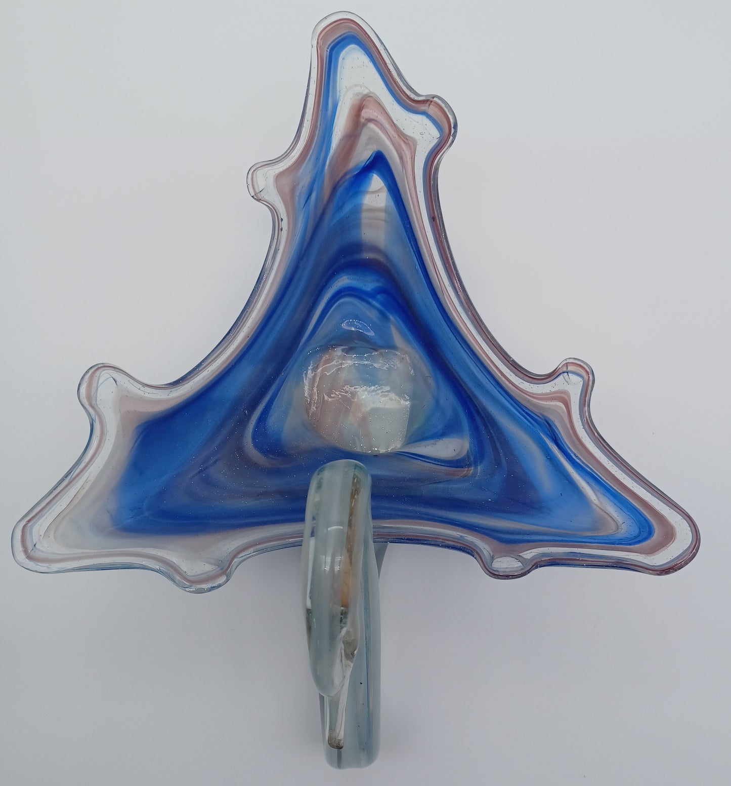 Vintage Handmade Art Glass Swan Bowl