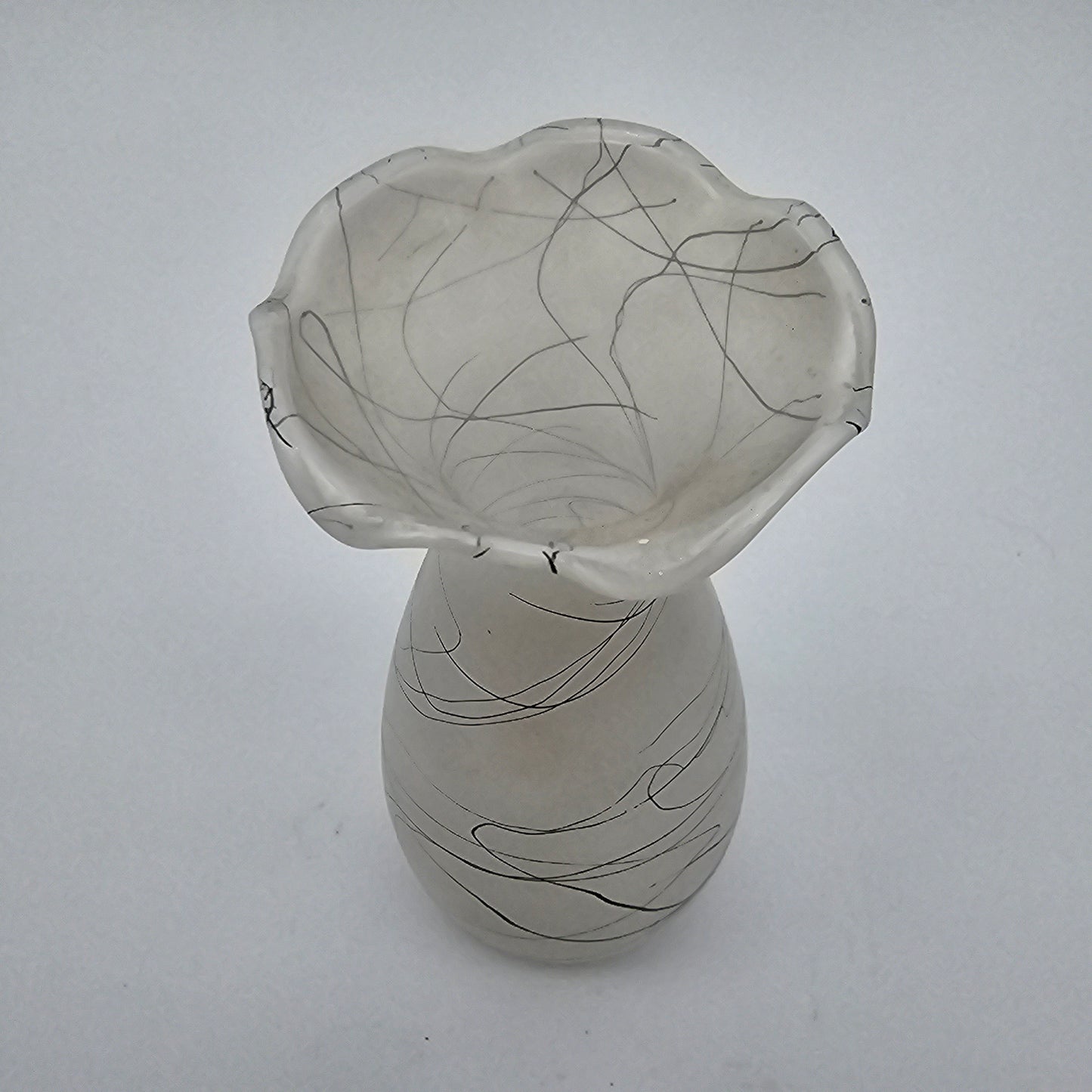 Vintage Frosted Glass Bud Vase