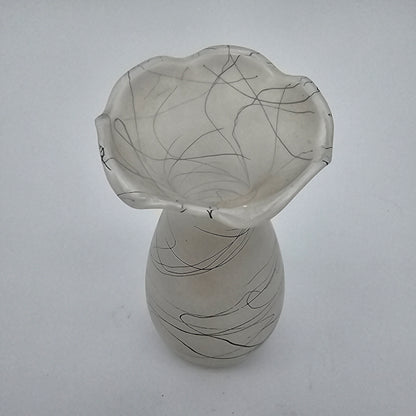 Vintage Frosted Glass Bud Vase