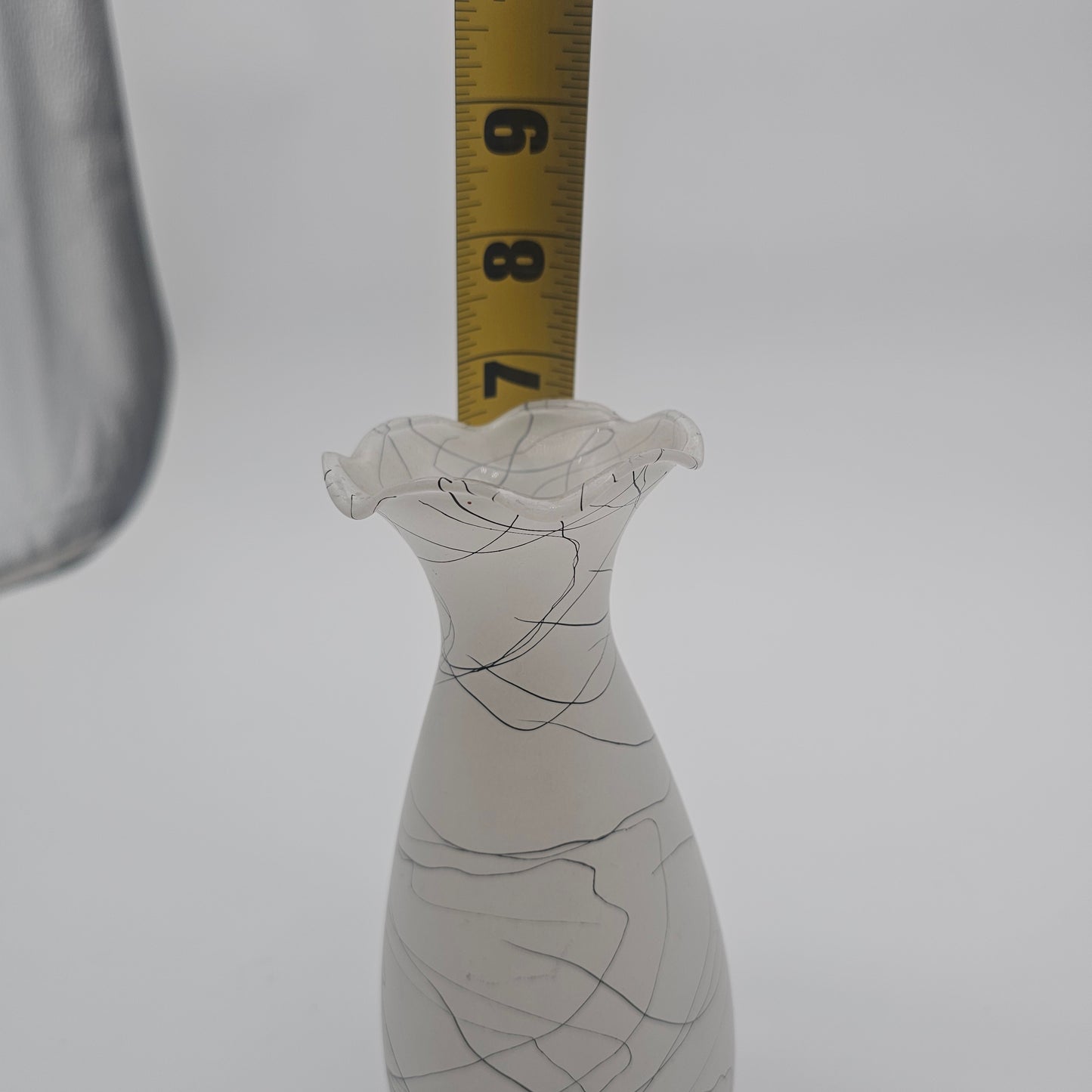 Vintage Frosted Glass Bud Vase